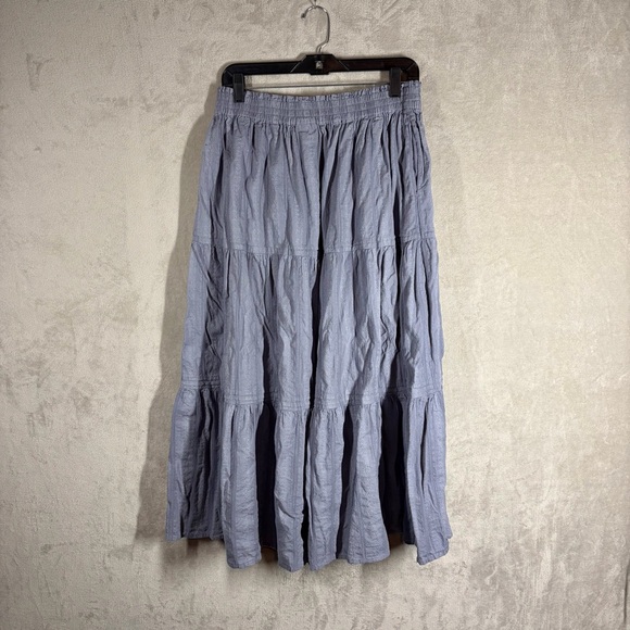 Universal Thread Tiered Maxi Skirt Size L Floral Embroidered Prairie Farmhouse - Picture 3 of 6